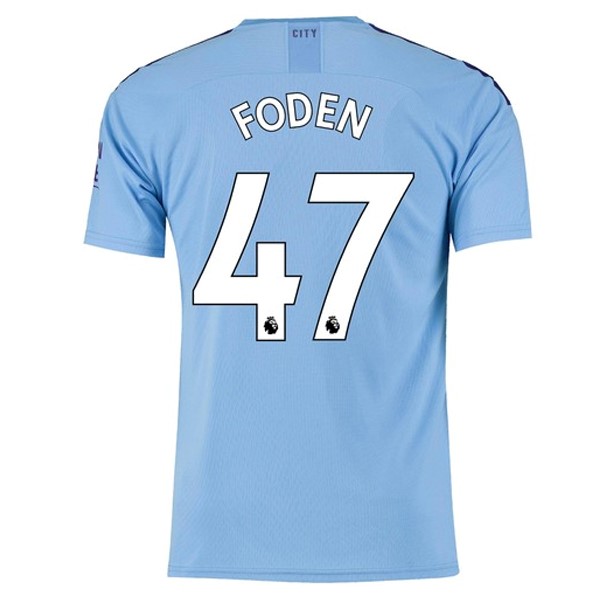 Camiseta Manchester City NO.47 Foden 1ª Kit 2019 2020 Azul